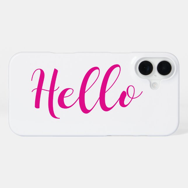 Coque iPhone Boîtier iPhone - Bonjour (Verso Horizontal)