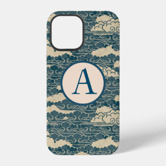 Coque iPhone 12 Boîtier iPhone / iPad NUAGES JAPONAIS DIY INITIALE