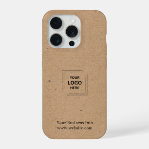 Boîtier iPhone Logo d'entreprise Kraft Rustique