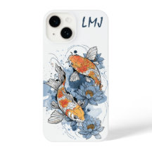 Boîtier Koi Fish & Lotus - Personnalisable