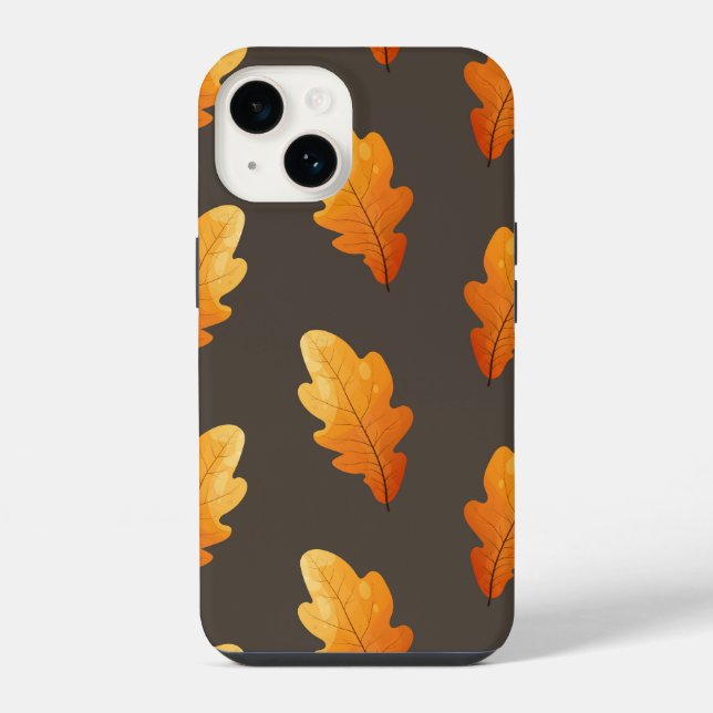 Coque iPhone Boîtier téléphonique avec feuilles d'automne (Verso)