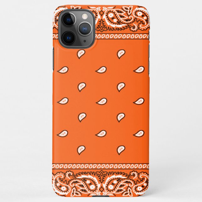 Coque iPhone Boîtier téléphonique Bandana Orange (Dos)