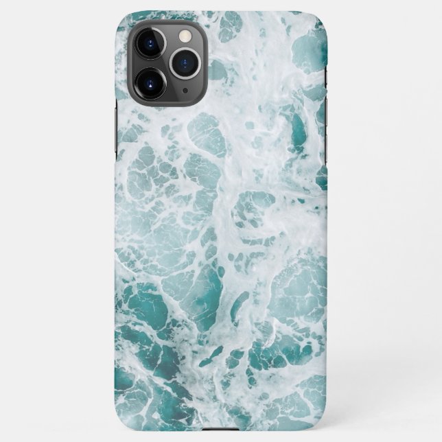Coque iPhone Boîtier téléphonique Blue Beach Waves (Dos)