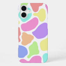 Boîtier téléphonique couleur Pastel Abstrait (blan