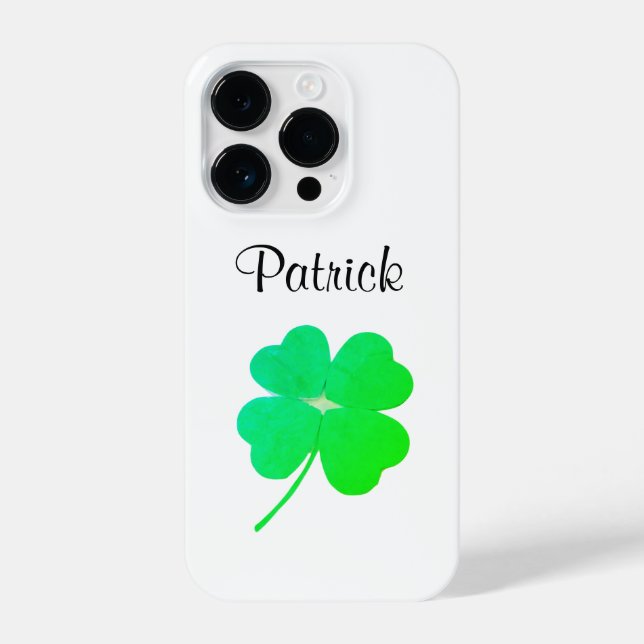 Coque iPhone Boîtier téléphonique de jour St. Patrick, Shamrock (Verso)
