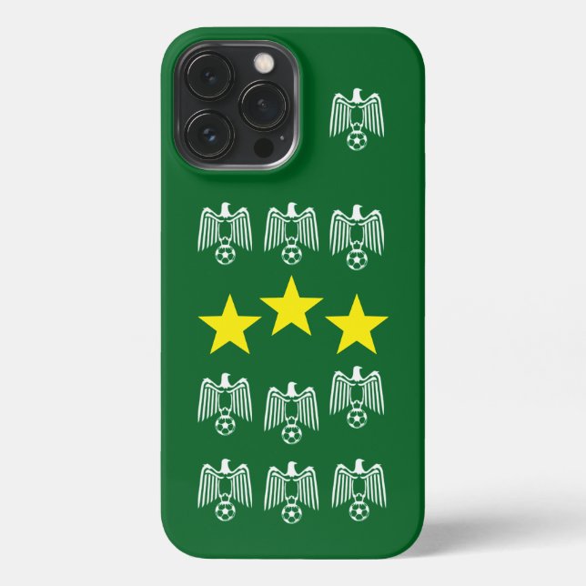 Coque iPhone Boîtier téléphonique des champions de soccer vert  (Verso)