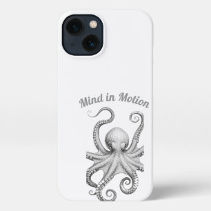 Etui iPhone 13 Boîtier téléphonique intelligent Octopus Sketch
