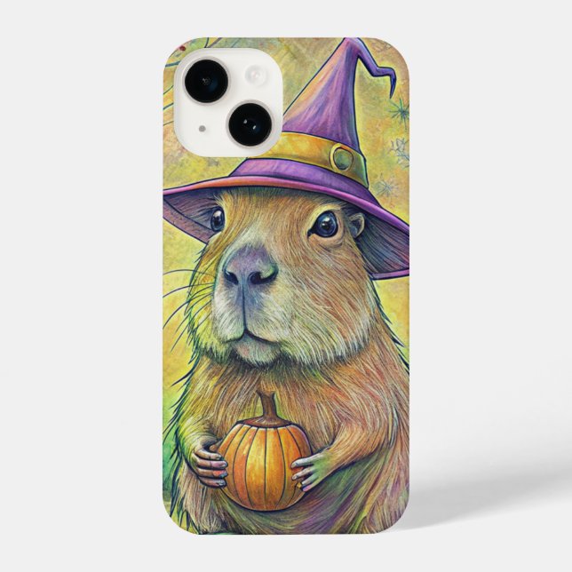 Coque iPhone Boîtier téléphonique mignon capybara halloween (Verso)