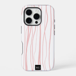 Coque iPhone 16 Pro Boîtier téléphonique minimal initial   Monogramme 