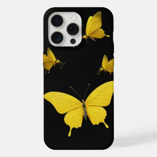 Boîtier téléphonique papillon jaune pour iphone15 