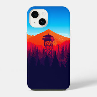 Coque Pour iPhone 14 Boîtier téléphonique Pittoresque Mountain Watchtow
