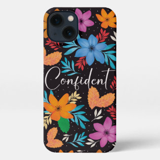 Etui iPhone 13 Boîtier téléphonique plein de fleurs et d'esprit c