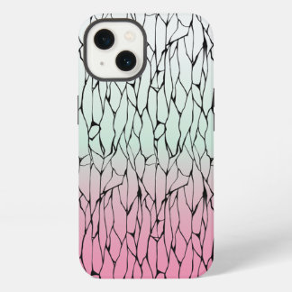 Etui iPhone 13 Boîtier téléphonique pour monarque blanc et rose A