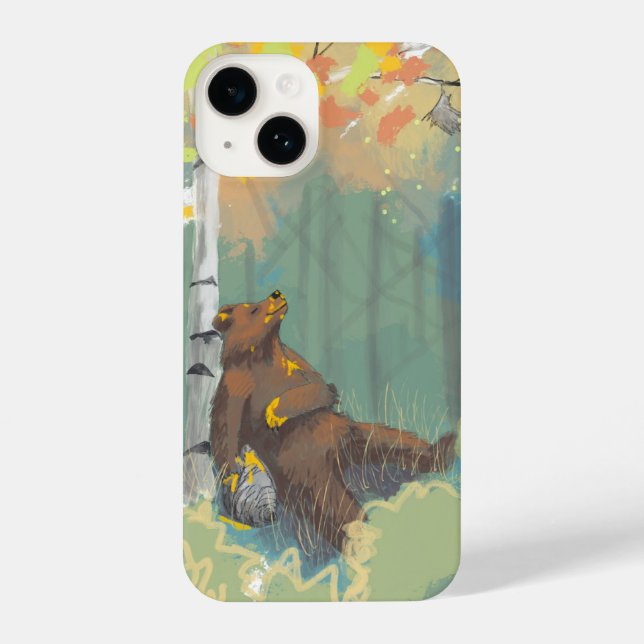 Coque iPhone Boîtier téléphonique pour ours blasé (Verso)