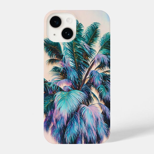 Coque iPhone Boîtier téléphonique Tropical Palm Tree Art (Verso)