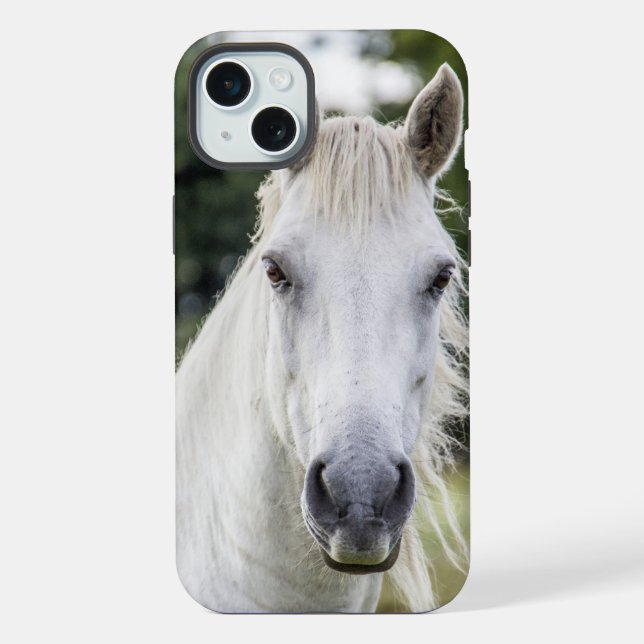 Coque iPhone Boîtier téléphonique visage du Cheval Blanc (Verso)
