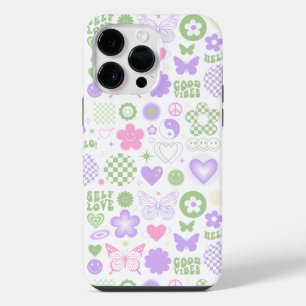 Coque Pour Pour iPhone 14 Pro Max Bonne ambiance groovy papillon fille moderne Y2K