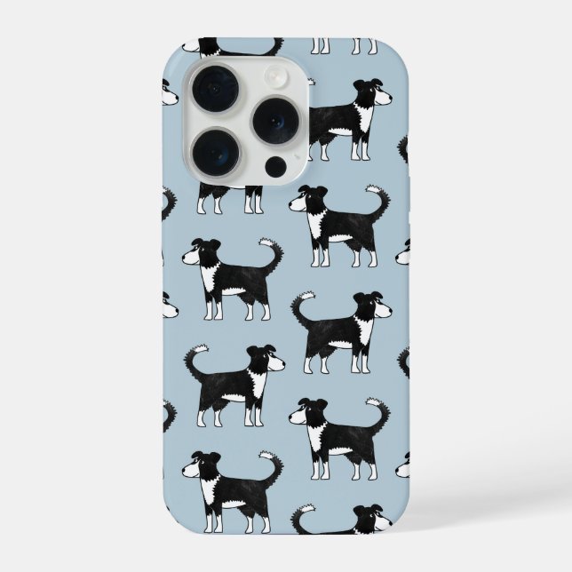 Coque iPhone Bordure Collie Sheepdog (Verso)