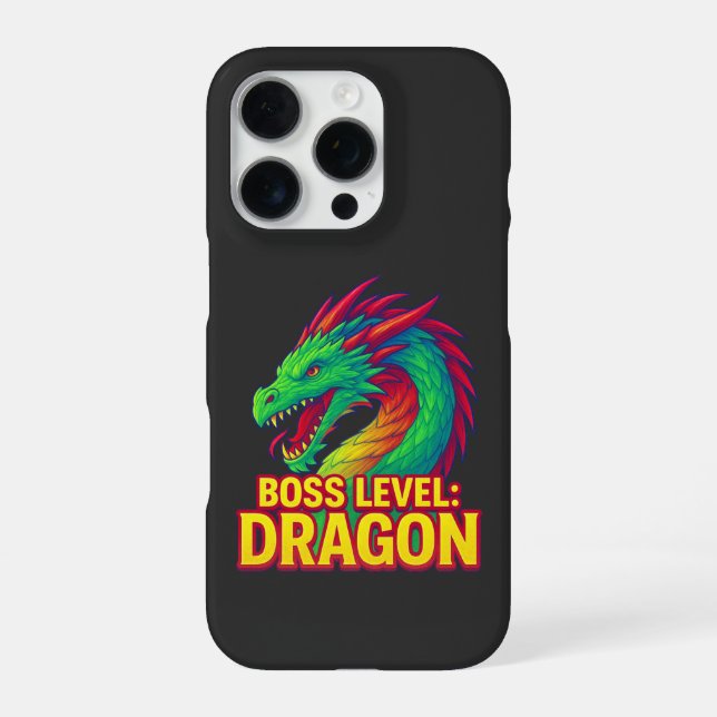 Coque iPhone Boss Level: Dragon – Gamer & Fantasy Art (Verso)