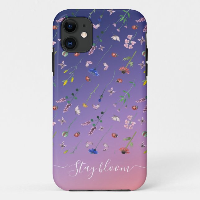 Coque iphone botanique floral élégant (Dos)