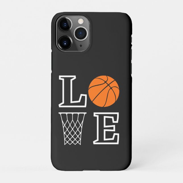 Coque iPhone Boucles de basket-ball, Lecteur de basket-ball Cad (Dos)