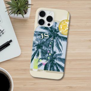 Coque iPhone 16 Pro Max Boule à facettes de cocktail de lumière de fête su