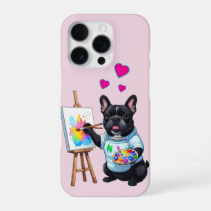 Coque iPhone 16 Pro Bouledogue français artiste French Bulldog