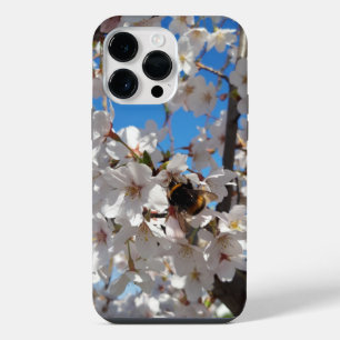 Coque Pour Pour iPhone 14 Pro Max Bourdon sur la floraison de cerisier sauvage
