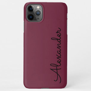 Coque iPhone 11Pro Max Boutique personnalisée Maroon Berry manuscrite BUD
