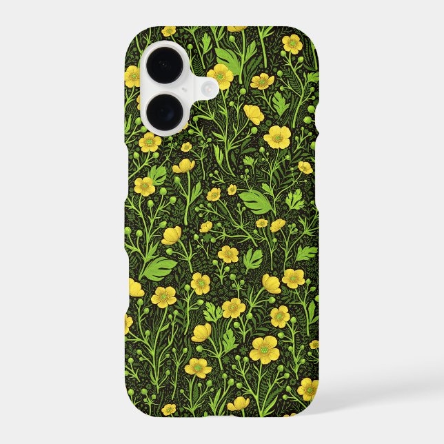 Coque iPhone Boutons sur noir (Verso)