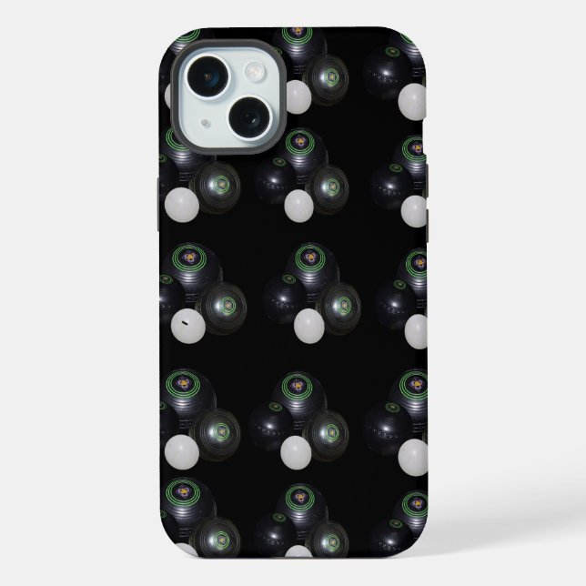Coque iPhone Bowling sur gazon Jouons, (Verso)