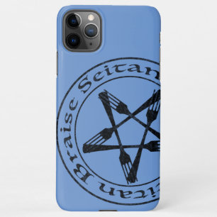 Coque iPhone 11Pro Max Braise Seitan Vegan Pentagram (version sombre)