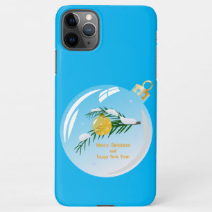 Coque iPhone 11Pro Max Branche de Noël décorée en bauble