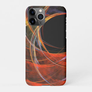 Coque iPhone 11Pro Briser le Cercle Vortex de Feu Art Abstrait