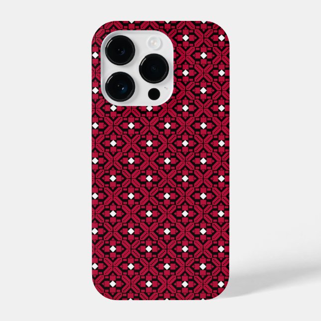 Coque iPhone Broderie palestinienne Tatreez design imprimé (Verso)