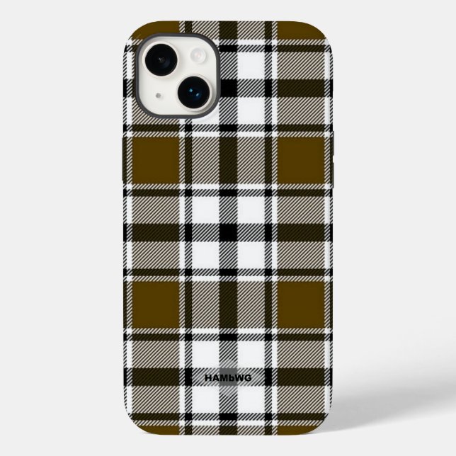 Coque iphone Brown, noir et blanc plaqué HAMbWG (Verso)