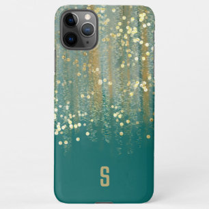 Coque iPhone 11Pro Max Brush Strokes et Confetti Dots avec Monogramme Or