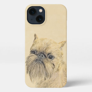 Etui iPhone 13 Bruxelles Griffon Rough Paining - Art Chien origin