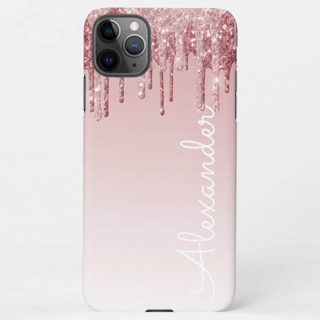 Coque iPhone BUDGET Parties scintillant de séchage rose personn (Dos)