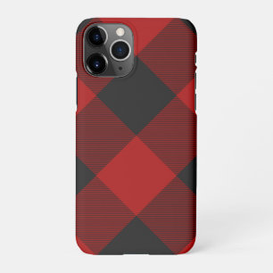 Coque iPhone 11Pro Buffalo Check Red and Black Carrés Plaid