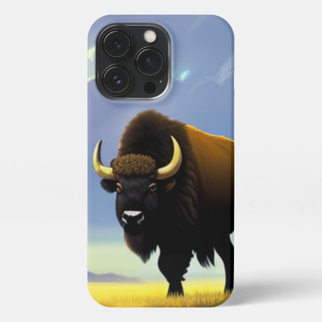 Coque iPhone Buffalo Fields iPhone 13 Pro Slim Fit Coque, brill (Verso)