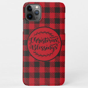 COQUE iPhone 11Pro MAX BUFFALO PLANTÉ NOËL ROUGE ET NOIR SALUANT