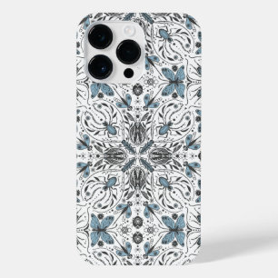 Coque Pour Pour iPhone 14 Pro Max Bugs, noir et bleu