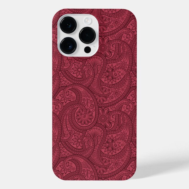 Coque iPhone Burgundy Paisley (Verso)