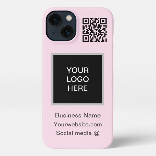 Coque iPhone Business Logo QR Code Marketing Company (Verso)