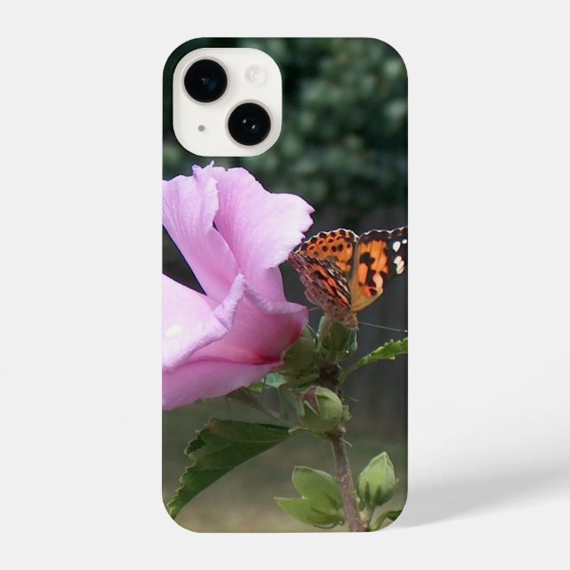 Coque iPhone Butterfly on Rose of Sharon iPhone Case (Verso)