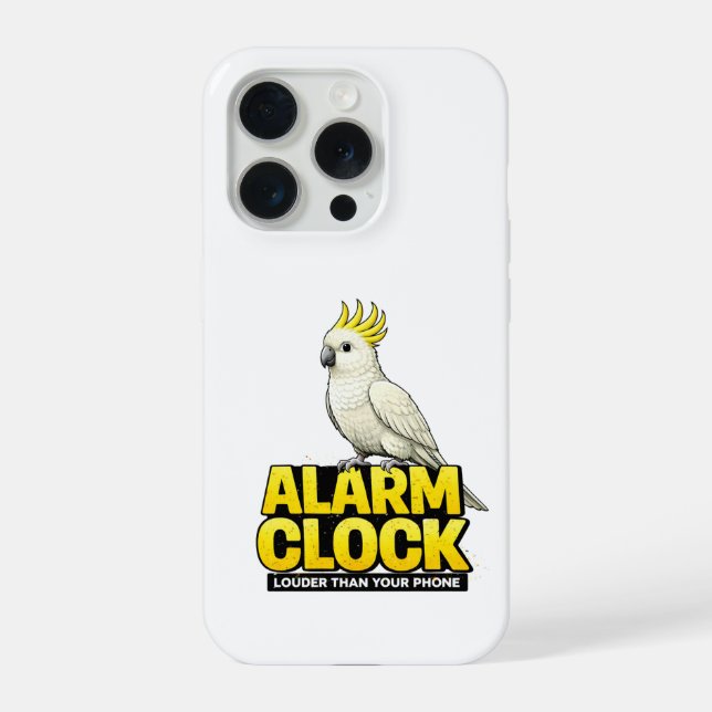 Coque iPhone Cacatoès Réveil (Verso)