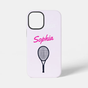 Coque iPhone 12 Mini Cadeau Joueuse de Tennis Filles Nom Personnalisé R