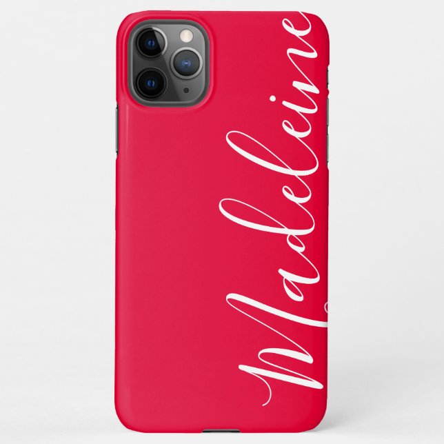 Coque iPhone Calligraphie rose Fille Vibrante Lumineuse Personn (Dos)