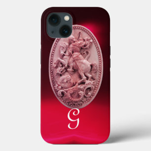 ETUI iPhone 13 CAMMÉE ANTIQUE / MONOGRAMME DE SAINT GEORGE ET DRA
